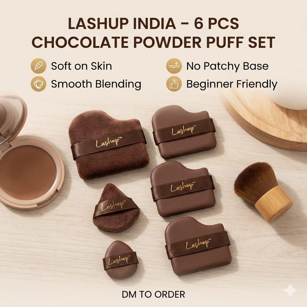 CHOCOLATE POWDER PUFF SET