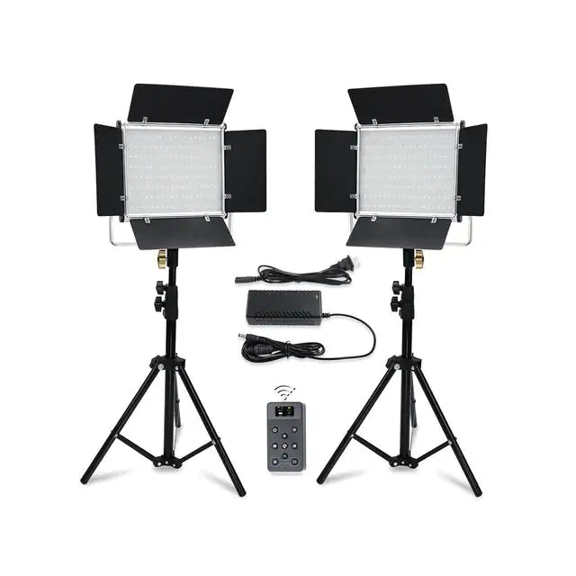 Dual LED Panel Light Kit with Stands